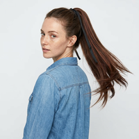 Extensions de cheveux queue de cheval lisses et soyeuses personnalisées avec épingles invisibles – Postiche doux et lisse pour toutes les occasions