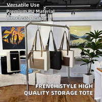 Sac de rangement anti-poussière compressé sous vide en PU, sac à main portable de haute qualité pour les loisirs et les trajets quotidiens