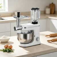 Batteur Planétaire Électrique Compact 1500W en Acier Inoxydable Premium 8L 3-en-1 : Robot Culinaire, Hachoir à Viande et Mixeur pour la Maison