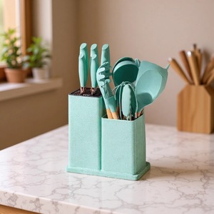 Ustensiles <span class=keywords><strong>de</strong></span> <span class=keywords><strong>cuisine</strong></span> en silicone, ensemble <span class=keywords><strong>de</strong></span> 19 couteaux, outils <span class=keywords><strong>de</strong></span> <span class=keywords><strong>cuisine</strong></span> avec pot <span class=keywords><strong>de</strong></span> rangement, spatule, cuillère à soupe, grattoir, <span class=keywords><strong>planche</strong></span> à découper - Product Image 1