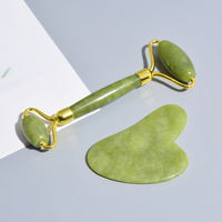 100% naturel xiuyan vert jade rouleau gua sha outils visage guasha rodillo de jade pierre oeil massage rouleau pour le visage