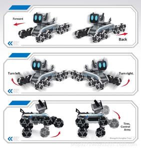 Robot de Juguete Inteligente con Control Remoto, Doble RC, 8 Ruedas, Luces y Música, Perro Robot Electrónico, Acrobacias a Control Remoto, Auto de Acrobacias RC para Niños - Product Image 4
