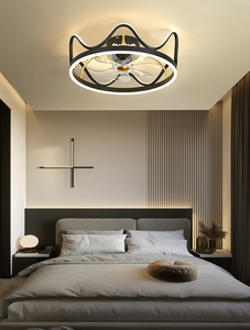 Candelabro <span class=keywords><strong>ventilador</strong></span> de techo led con luz y control remoto Niños niñas Dormitorio Habitación Luz Lámpara DE <span class=keywords><strong>VENTILADOR</strong></span> DE CORONA DE LUJO - Product Image 6