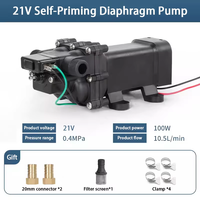 Pompe à diaphragme auto-amorçante à basse pression résistante à la corrosion 12V/21V/24V 100W DC pour transfert de carburant, prix usine Cavitt