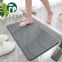 Tapis de bain en pierre écologique fabriqué à la machine, séchage rapide, absorbant, en diatomite, antidérapant, solide
