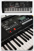 Clavier électronique portable professionnel MK-812 à 61 touches - Piano numérique multifonction pour débutants, 128 sons, 200 rythmes, LED