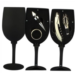 Juego de 3/4 Piezas Multifuncional al por Mayor con Forma de Copa de Vino Tinto, Incluye Sacacorchos y Abrebotellas - Product Image 5