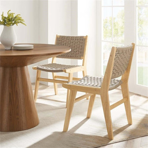 Sedia Moderna in <span class=keywords><strong>Legno</strong></span> Massello con Schienale Intrecciato Traspirante per Sala da Pranzo, Cucina, Isola, Ristorante, Hotel - Product Image 5