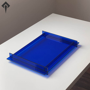 Caja decorativa exquisita fabricada en fábrica, cubierta protectora de acrílico azul transparente, decoración arquitectónica, lámina de plástico PMMA azul - Product Image 5