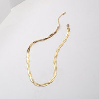 Fenny No Fade Cubique Populaire Twist Serpent Chaîne Collier Tendance Pour Les Femmes Déclaration En Acier Inoxydable Bijoux En Gros