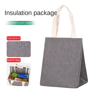 Bolsa Térmica Porta Alimentos a Cuadros, Gruesa y Portátil, para Oficinistas, Estudiantes y Fiestas, con Aislamiento para Mantener la Comida Fresca, Bolsas Promocionales - Product Image 4