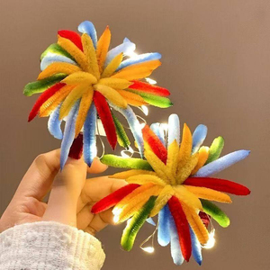 Pinzas para el Cabello con Diseño de Pico de Pato y Fuegos Artificiales Luminosos para el Año Nuevo 2026 |   Pasadores de Pelo Brillantes con Diseño Trenzado para Mujer, Venta al Por Mayor, Logotipo Personalizado OEM, al Por Mayor - Product Image 1