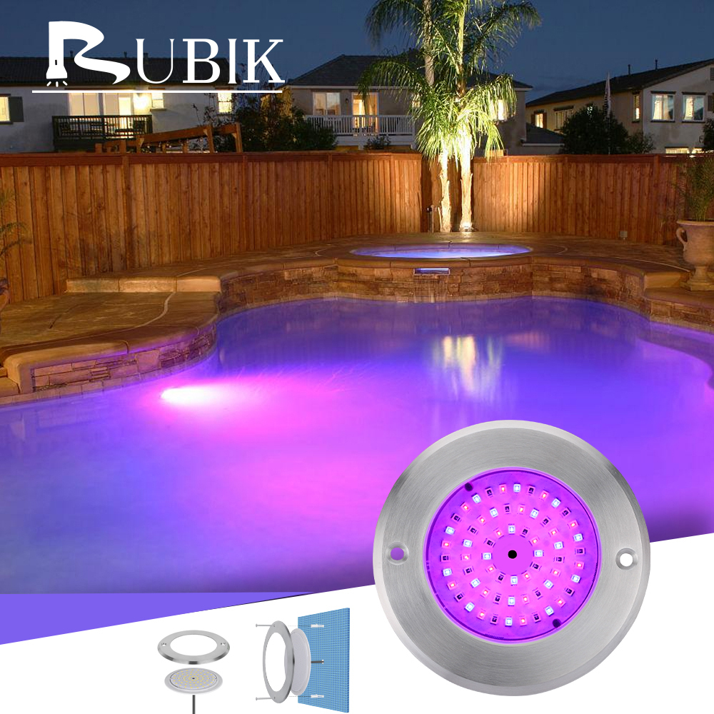 Hot Selling 7.5mm Ultra-Thin 316 Stainless Steel LED Pool Lights DC 12V IP68 Waterproof Wall-Mounted Swimming Pools