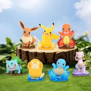 Figurine d'anime Pokémon Funism Bulbasaur Pikachu, ornement de bureau à collectionner, jouet de poche, cadeau en gros - Product Image 1