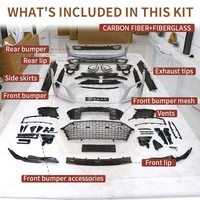 Kit de Carrocería para Audi R8 Estilo Antiguo a Nuevo Material de Fibra de Vidrio+PP Parachoques Delantero Faldones Laterales Labio Trasero Parrilla Alerón Bodykit