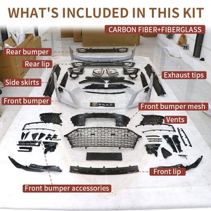 アウディ R8用ボディキット 旧型→新型スタイル変更 FRP+PP素材 フロントバンパー サイドスカート リアリップ グリル スポイラー ボディキット - Product Image 6