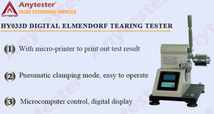 HY033D Digital <span class=keywords><strong>Elmendorf</strong></span> <span class=keywords><strong>Tearing</strong></span> Tester com Micro-impressora para imprimir o resultado do teste - Product Image 2