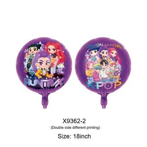 Ballons en aluminium recyclables K-Pop Demon Hunters imprimés en sérigraphie pour fête à thème anime - Product Image 2