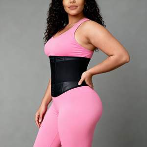 Ceinture amincissante en <span class=keywords><strong>latex</strong></span> à 9 baleines en acier, haute compression, pour l'entraînement, avec trous, antibactérienne - Product Image 2