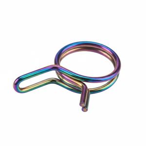 Collier de serrage à ressort double fil coloré en acier inoxydable 304 pour tuyau en caoutchouc silicone de qualité alimentaire basse pression - Product Image 1