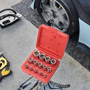 Binnenschroefdraad Dopsleutel Set 1/2 "/3/8"/1/4 "Driver 14 Ps E Type Torx Ster Socket Set - Product Image 2