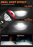Y8 voiture projecteur Led système d'éclairage automatique loupe Luces Led H4 lentille bifocale Y6 Y7 phare Led pour moto voiture