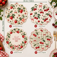 6 sets de napperons de Noël festifs verts avec bonhomme de neige et flocons de neige pour la décoration de table de Noël à la maison
