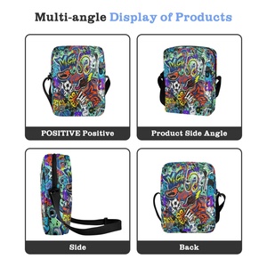 Fashion Custom Logo Graffiti Design Polyester Summer Spring Cell Phone Sling <b>Shoulder</b> <b>Small</b> Mens Crossbody <b>Bag</b> Waterproof - Product Image 4