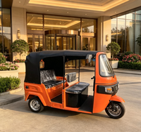Tricycle Taxi Électrique pour Passagers 4 Places 3000W Carrosserie Ouverte Haute Vitesse 60km/h Charge Lourde Frein à Disque 50-70km