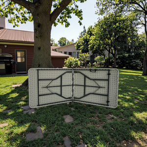 Tùy Chỉnh Hình Chữ Nhật Màu Trắng Nhựa Có Thể Gập Lại Bảng Trọng Lượng Nhẹ Vuông Gấp Đám Cưới Ngoài Trời Đồ Nội Thất Giá Rẻ Gấp Bảng - Product Image 3