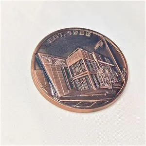 गर्म बिक्री धातु सिक्का एंटीक तांबे गुलाब गोल्डन चढ़ाना 3D उभरा उठाया प्रतीक के लिए पॉलिश कस्टम चुनौती सिक्के स्मारिका