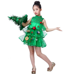 Di alta qualità di natale bambini su misura bambino con volant Dress bambine festa <span class=keywords><strong>verde</strong></span> abiti - Product Image 4
