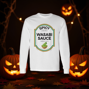 Camiseta de manga larga con etiqueta de salsa picante de wasabi, disfraz de Halloween - Product Image 3