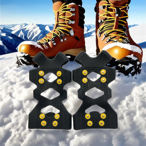 Tacchette da trazione in gomma scarpe di sicurezza per suola in gomma per gli sport invernali-copriscarpe protettivo per racchette da neve - Product Image 1