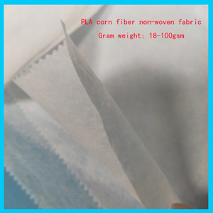 100% PLA fibra de maíz no tejida PLA tela de ácido poliláctico Biodegradable tela fundida por soplado Material poliláctico para higiene médica - Product Image 4