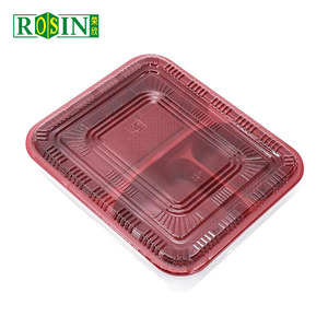 Dùng Một Lần Lò Vi Sóng Hot Bán <span class=keywords><strong>PP</strong></span> 3 Ngăn Takeaway Đỏ Thức Ăn Nhanh Container Bữa Ăn Prep Ăn Trưa Bento <span class=keywords><strong>Box</strong></span> Với Nắp - Product Image 3