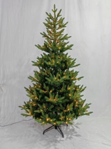 Árbol de Navidad Artificial Preiluminado de 6, 7 y 8 Pies con Luces LED Multicolor, Articulado, Densa Decoración Navideña para el Hogar y Comercios - Product Image 2