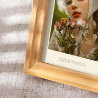 Cadre photo pliable en bois de pin minimaliste moderne avec impression UV, design artisanal, 5 pouces, 20 pouces, orientation verticale