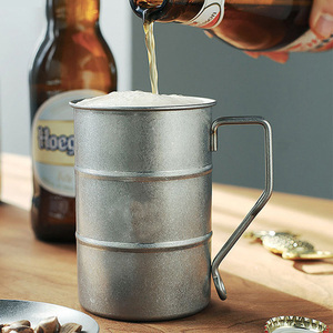Meilleure vente Tasses à bière rétro en métal 304 en acier inoxydable Nouveau style <span class=keywords><strong>Viking</strong></span> Design avec poignée Boissons à vin - Product Image 1
