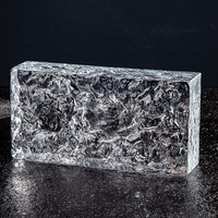 Briques en verre coulé transparent solide 200*100*50MM - Décoration murale de cuisine traditionnelle multicolore