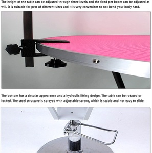 MESA DE ASEO hidráulica para mascotas, altura ajustable, rotación de 360 grados, redonda, eléctrica - Product Image 6