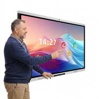 Pantalla Interactiva EIBOARD de 75 Pulgadas, Pizarra Inteligente 4K IR, Pantalla Multitáctil de 20 Puntos, Sistema Operativo Dual, Reuniones OEM