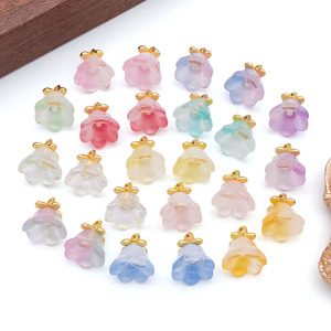 Coloré Transparent Verre Muguet Pendentif DIY Collier Bracelet Bijoux Accessoires - Product Image 4