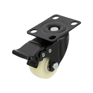 2 Inch White Pp Swivel <b>Caster</b> With Brake For Industrial Equipment And Furniture - Product Image 4
