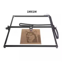 100*100cm grande surface bricolage CNC Machine de découpe Laser 2.5W Laser pour bois et métal Supports LAS DST DXF PLT Formats graphiques