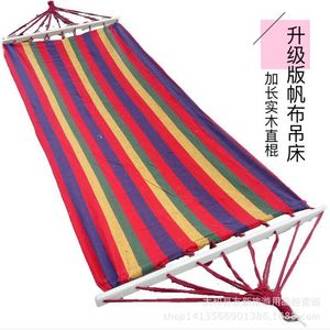 Hamaca de Lona para Exteriores, Tamaño Doble, Capacidad de Carga de 100 kg, Hamaca Portátil para Viajes, para Jardín o Parque - Product Image 5