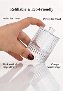 Clear <b>Glass</b> Perfume Bottle Thick Wall Round Empty Fragrance Spray Bottle Cosmetic <b>Packaging</b> 75ml 100ml 200ml - Product Image 5