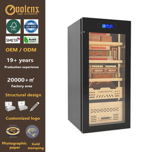 Smart Cigar Humidor Cabinet Refrigerated Showcase <b>Cooler</b> Fridge Constant Humidity 98L <b>Electric</b> Household Stainless Steel - Product Image 1