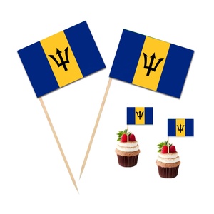 Drapeau de la <span class=keywords><strong>Barbade</strong></span> Dessert Décoration Cure-dents Drapeau Idées de cuisson Petit drapeau <span class=keywords><strong>Plantation</strong></span> - Product Image 1