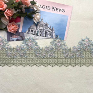 Renda Elastis Multiwarna Desain Baru Gaya Eropa untuk Pakaian Wanita, Warna Kustom Tersedia - Product Image 3